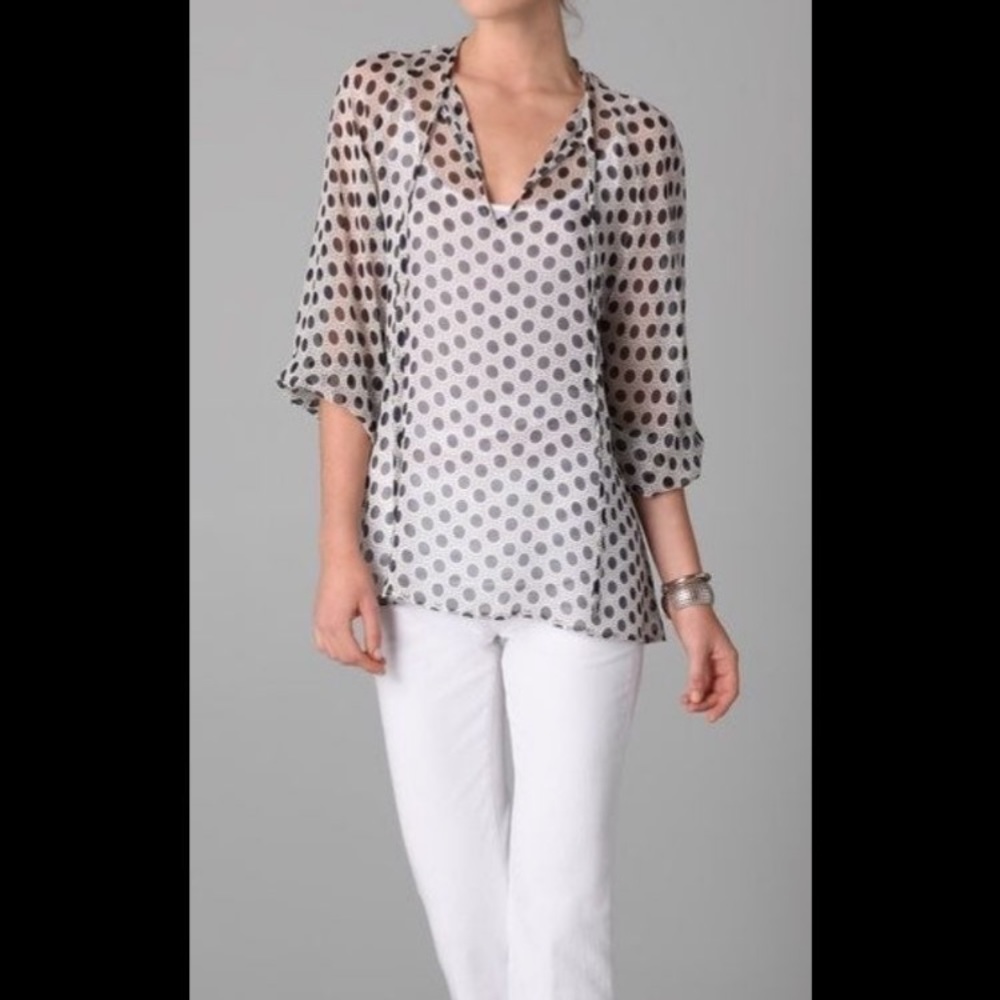NWOT Tucker chiffon silk blouse
